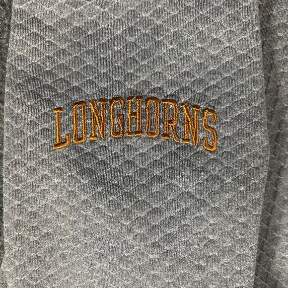 Texas Longhorns Champion 1/4 Zip Sweatshirt Mens L Gray/Orange Long Pullover - Picture 5 of 10